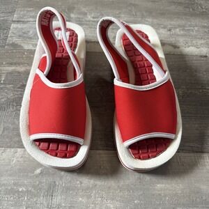 Converse Red & White Nylon Sling Back Sandals Women's Size 7